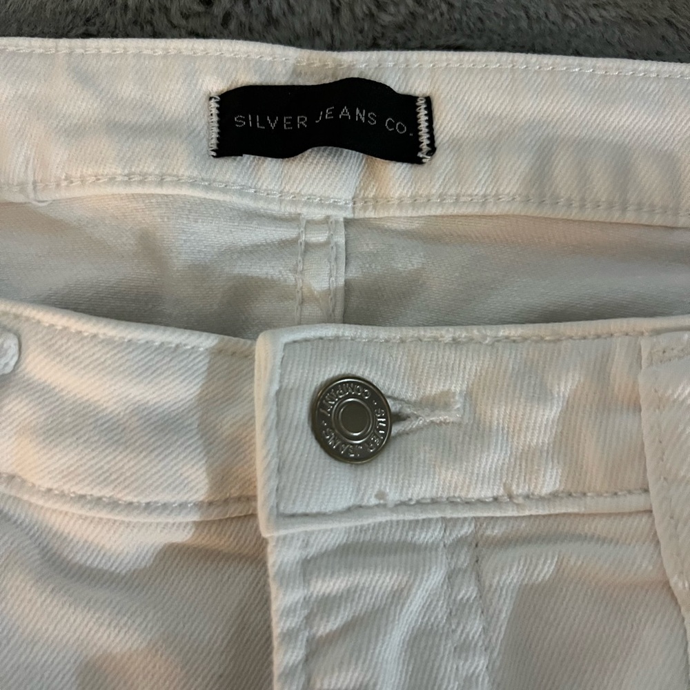 White Denim Silver Most Wanted Crop Jeans Pristine Condition - Picture 2 of 5